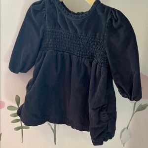 Navy corduroy baby dress